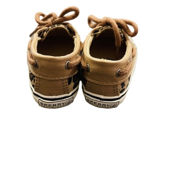 Sperry Baby Girls Size 1 Cheetah Print Shoes Non-slip Infant - Picture 3 of 8